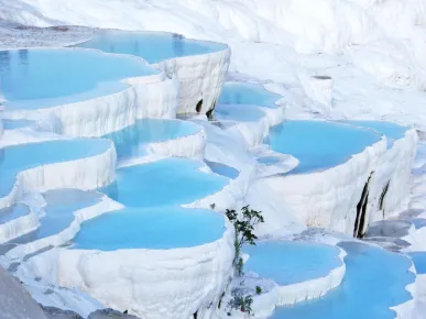 Pamukkale Heißluftballon-Tour ab Kemer - Über den Weißen Terrassen Schweben