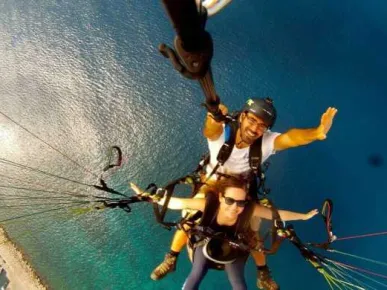 Side Paragliding Adventure - Soar Above the Stunning Mediterranean Coastline
